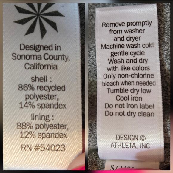 Athleta Lined Athletic Pants, Wide leg, drawstring waist, Drawstring At Ankles - Picture 12 of 12